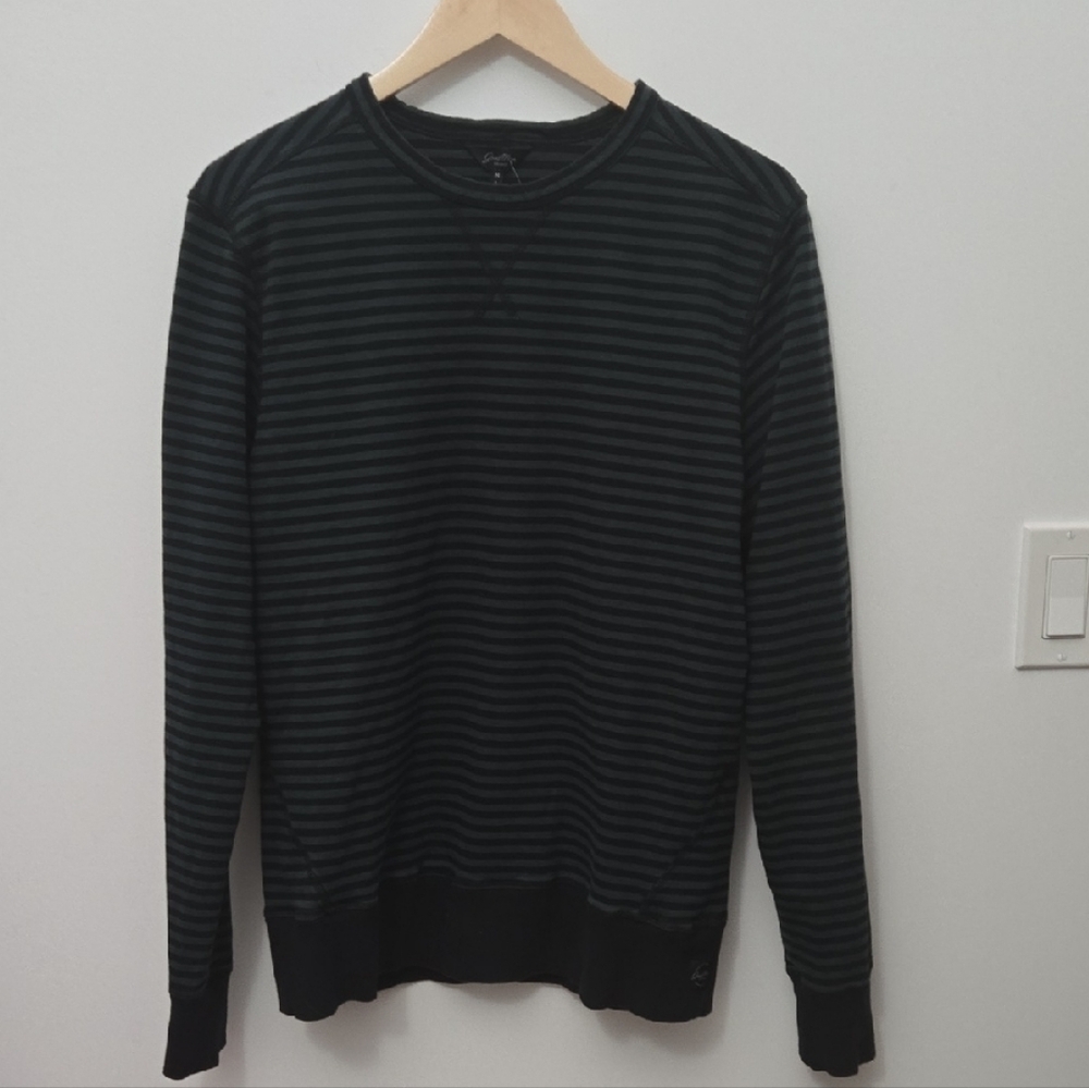 NEW Good Man Brand Dark Striped Crewneck Sweater
